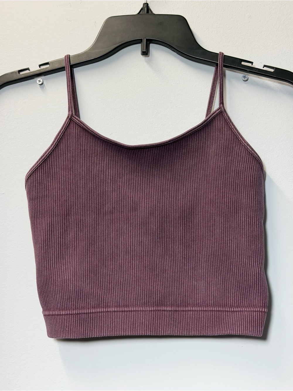 Zenana Outfitters Ribbed Cropped Tank - Plum L/XL